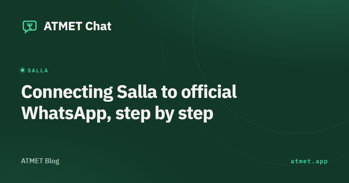 Connecting Salla to official WhatsApp