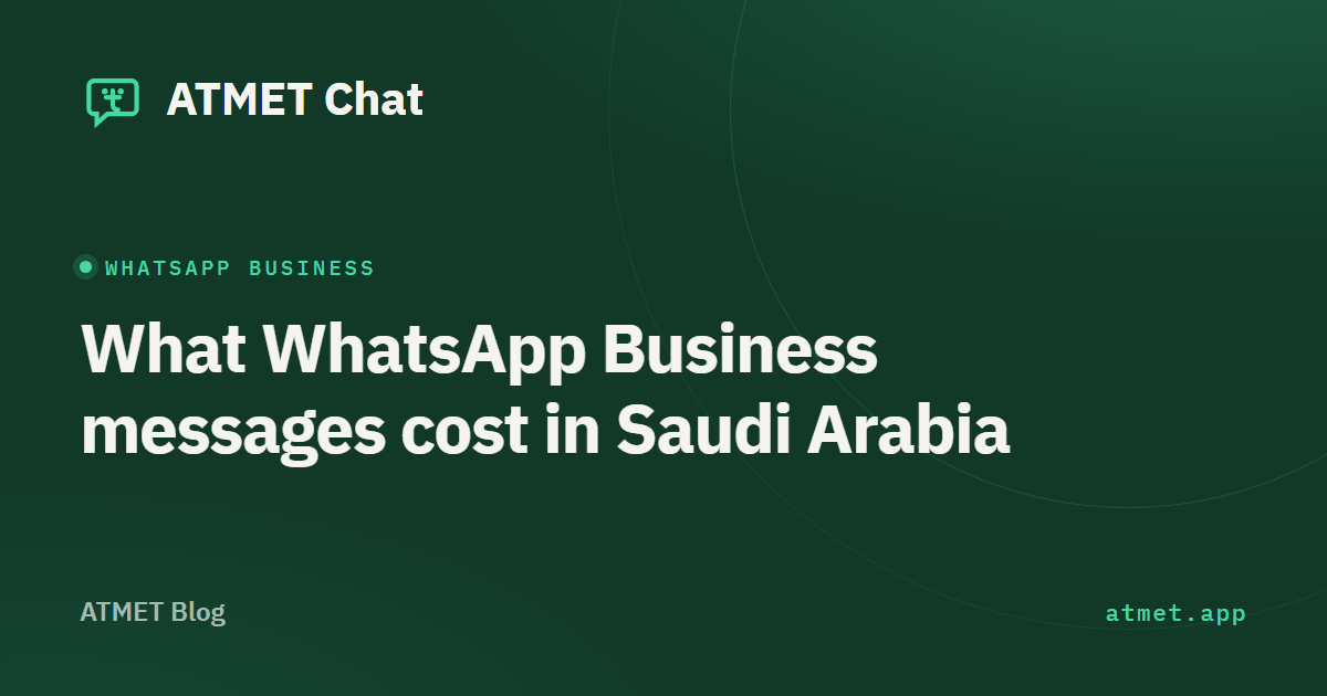 How much do WhatsApp Business messages cost in Saudi Arabia?
