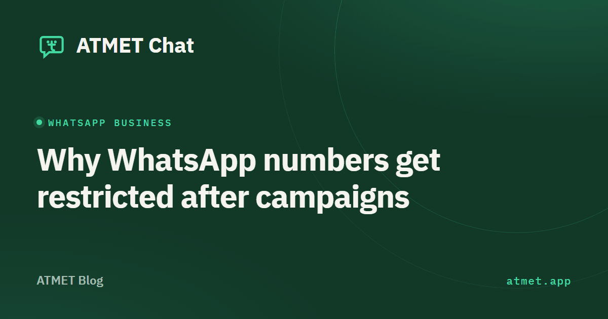 Why does a WhatsApp number get restricted after a campaign, and how do you protect it?