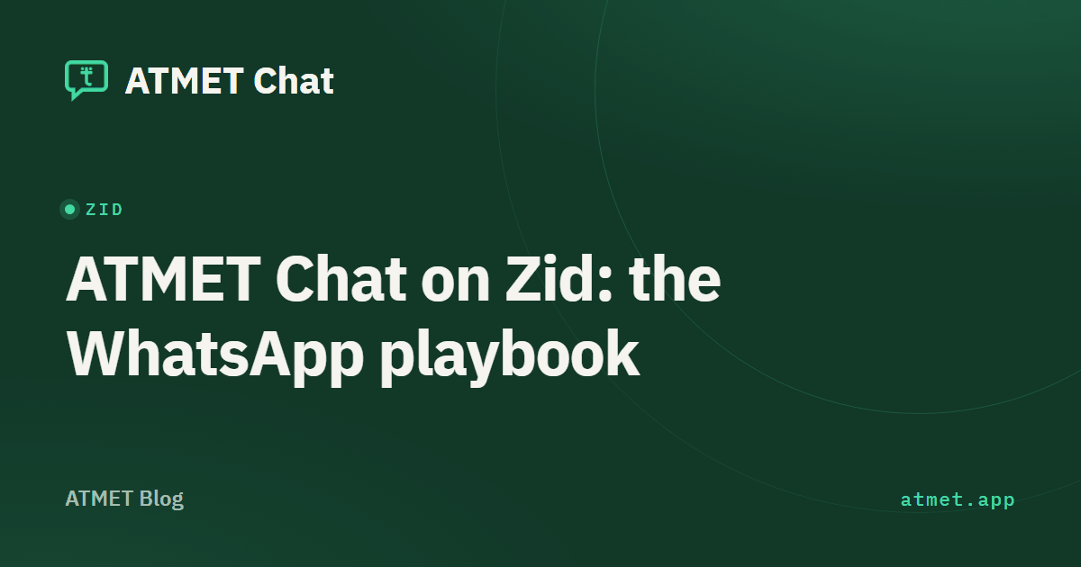 ATMET Chat on Zid: the WhatsApp automation playbook for your store